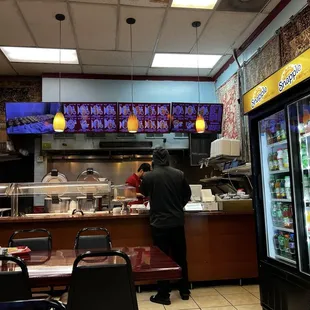 interior, sushi and sashimi