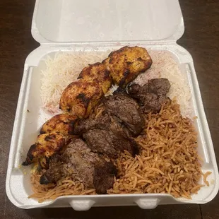 4 Piece Lamb Chops and chicken