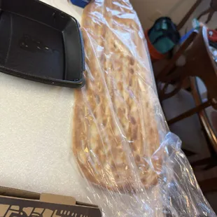 The bread. They sell allot of bread, we chopped ours up and froze it into single servings.  Reheated great with eggs or simply with butter.