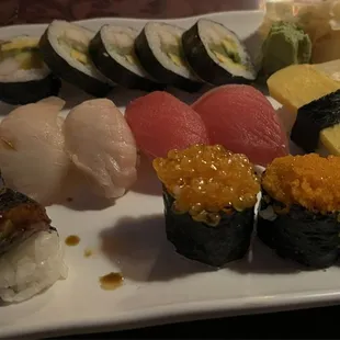 My sushi dinner - I tried a few pieces before I thought to take a picture - oops!