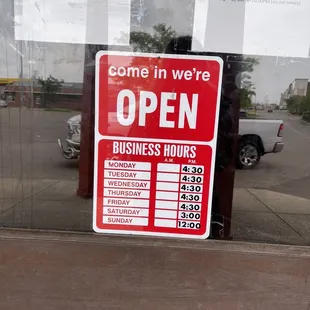 Store hours