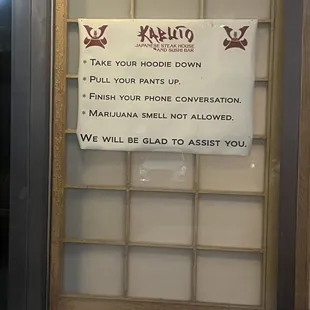 I ordered takeout but saw this on the door when I arrived to pick up my food and walked away. I&apos;ll never eat here