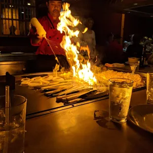 He's so excited to doing this for us!!!  (Sarcasm - no personalities with these cooks)