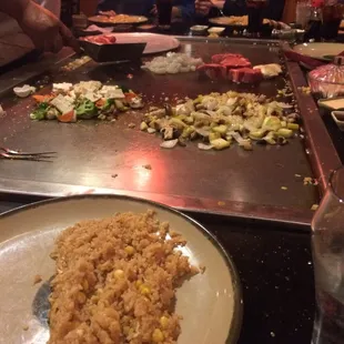 Hibachi grill.