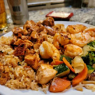 Hibachi chicken and shrimp