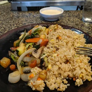 Over salted veggies...meh.