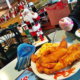 a plate of fish and chips