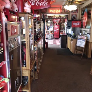 Entrance to seating areas