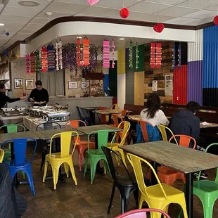 Festively colorful decor