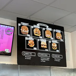 Menu - breakfast sandwiches