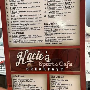 Menu as of 07/04/23