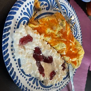 Streak Omelette with Cottage Cheese