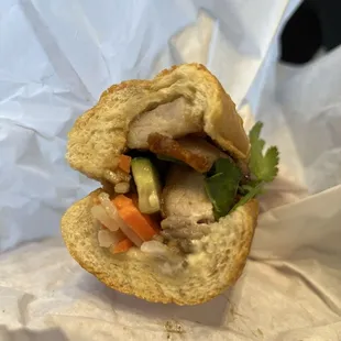 Pork belly banh mi