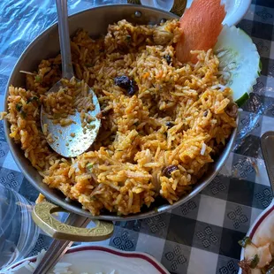 Chicken Murgh Biryani - Chicken.