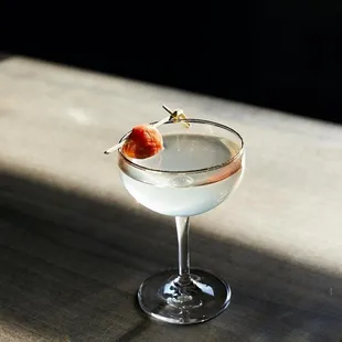 a drink in a coupe glass