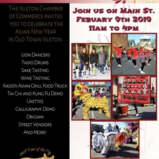 Kados will be in Isleton soon for our Asian New Year Festival!