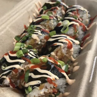Vegetarian sushi roll. Yummm