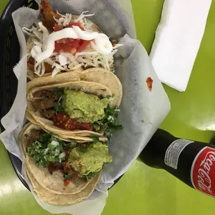 Walk in on the left for great tacos, add guacamole!!
