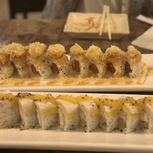 Sushi rolls are delicious here