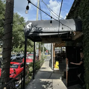 outside