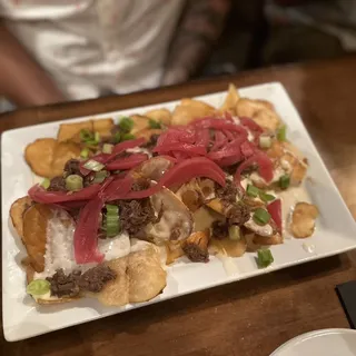 Braised Short Rib & Beer Cheese 'Nachos'