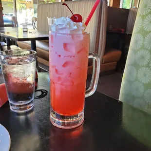 Strawberry Italian soda