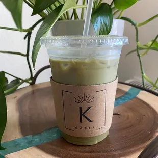 Pandan latte