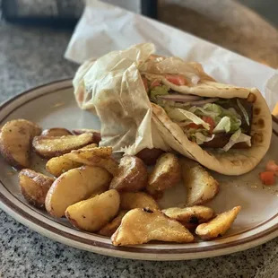 Gyro Wrap with Athens potatoes