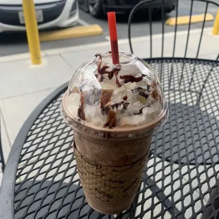 Blended mocha with yumminess added!