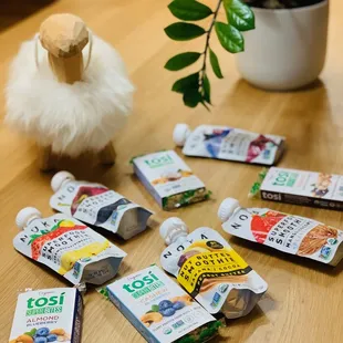 a variety of snacks on a table