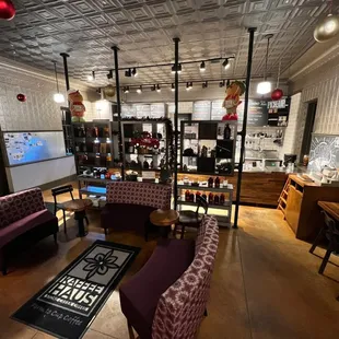 the interior of a coffee shop