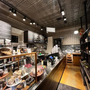 the interior of a coffee shop