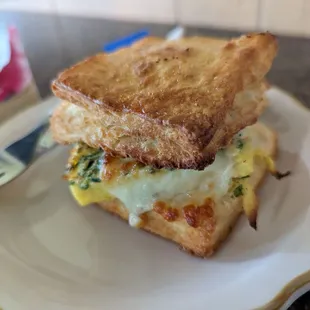 Veggie breakfast biscuit sandwich