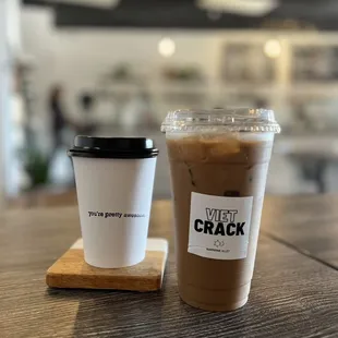 Basic Betch vanilla latte and VIET CRACK