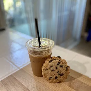 COVID-19: $5.25 Vietnamese Coffee ("Viet Crack") + $4 Keto Box Chocolate Chip Cookie. Coffee was too sweet, cookie tasted bland.