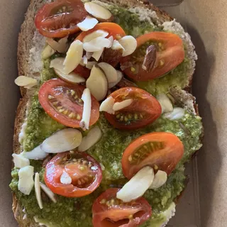 Ricotta and Pesto Toast