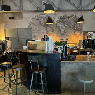 Part of the barista station