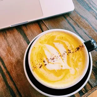 Golden milk latte