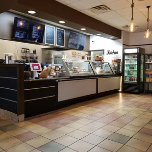 the interior of a coffee shop