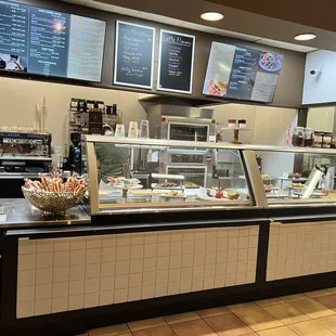 the interior of a coffee shop