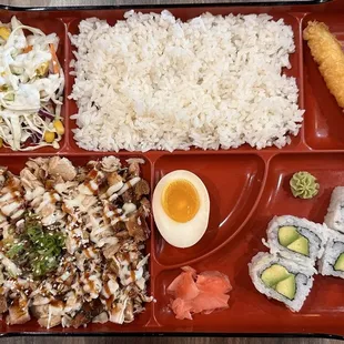 Chicken chashu bento box