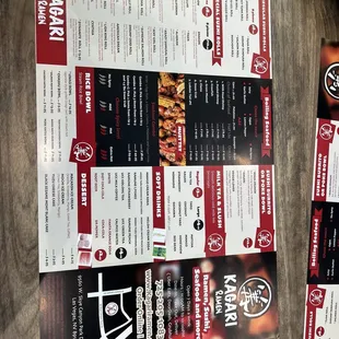 The menu