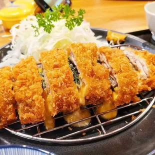 Millefeuille tonkatsu with cheese