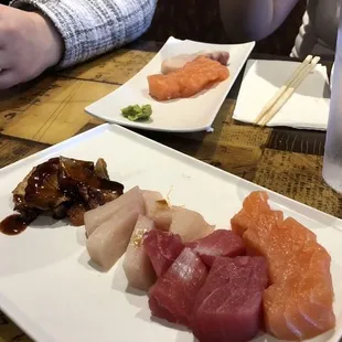 Shasimi(salmon, tuna, eel,yellow tail)