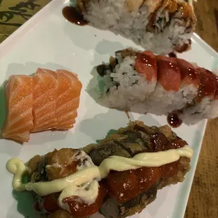 R23. Volcano Roll, A7. Salmon