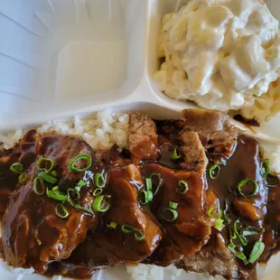 Braised boneless beef shortrib, served with a rich demiglace. Always terrific!