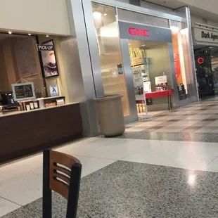 In between the jewlers and GNC