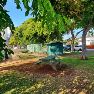There is a storage shack by the baseball diamond, at the Kahala Community Park.