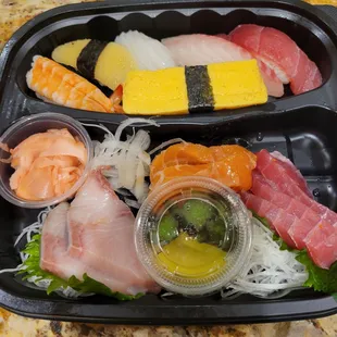 Sushi and sashimi combination