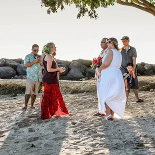 Beach weddings are intimate and special!